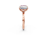 Rose gold Fancy Pink Princess  and Emerald Cut Toi Moi Ring with Prong Setting_31