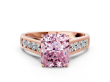 Rose gold Fancy Pink Radiant  Brilliant Channel-Set Solitaire Ring with Four-Prong Setting_20