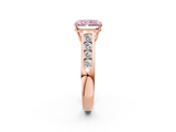 Rose gold Fancy Pink Radiant  Brilliant Channel-Set Solitaire Ring with Four-Prong Setting_22