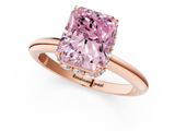 Rose gold Fancy Pink Radiant  Brilliant Solitaire Engagement Ring with Six-Prong Setting and Classic Band_20