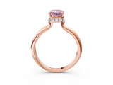 Rose gold Fancy Pink Radiant  Brilliant Solitaire Engagement Ring with Six-Prong Setting and Classic Band_22