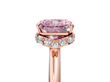Rose gold Fancy Pink Radiant  Brilliant Solitaire Engagement Ring with Six-Prong Setting and Classic Band_24