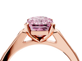 Rose gold Fancy Pink Radiant  Cut Channel Set Solitaire Engagement Ring with Four-Prong Setting_224