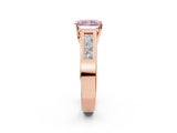 Rose gold Fancy Pink Radiant Cut Cut Channel Set Solitaire Ring with Four-Prong Setting_2