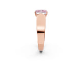 Rose gold Fancy Pink Radiant Cut Cut Diamond Channel Set Solitaire Ring with Four-Prong Setting_2