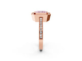 Rose gold Fancy Pink Radiant Cut-Cut Diamond Halo Engagement Ring with Pave Band and Prong Setting_2