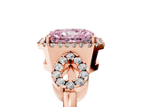 Rose gold Fancy Pink Radiant Cut Cut Halo Diamond Infinity Band with Four-Prong Setting_5