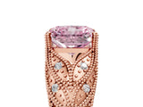 Rose gold Fancy Pink Radiant Cut Cut Milgrain Pave Diamond Engagement Ring with Four-Prong Setting_32