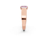 Rose gold Fancy Pink Radiant Cut Diamond Channel Set Solitaire Ring with Four-Prong Setting_14