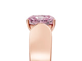 Rose gold Fancy Pink Radiant Cut Diamond Channel Set Solitaire Ring with Four-Prong Setting_17