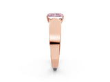 Rose gold Fancy Pink Radiant Cut Diamond Channel Set Solitaire Ring with Four-Prong Setting_26