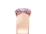 Rose gold Fancy Pink Radiant Cut Diamond Channel Set Solitaire Ring with Four-Prong Setting_29