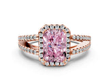 Rose gold Fancy Pink Radiant Cut Diamond Halo Split Shank Engagement Ring_39