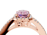 Rose gold Fancy Pink Radiant Cut Diamond Halo Split Shank Engagement Ring_43
