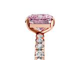 Rose gold Fancy Pink Radiant  Cut Diamond Pavé Band with Four-Prong Setting_41