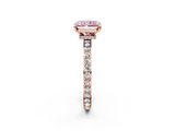 Rose gold Fancy Pink Radiant  Cut Diamond Ring with Pavé Band and Four-Prong Setting_43