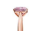 Rose gold Fancy Pink Radiant Cut Diamond Solitaire Engagement Ring with Cathedral Setting and Four-Prong Mount_83