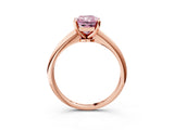 Rose gold Fancy Pink Radiant Cut Diamond Solitaire Engagement Ring with Classic Band and Four-Prong Setting_15