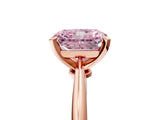 Rose gold Fancy Pink Radiant Cut Diamond Solitaire Engagement Ring with Classic Band and Four-Prong Setting_17