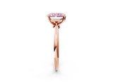 Rose gold Fancy Pink Radiant Cut Diamond Solitaire Engagement Ring with Classic Band and Four-Prong Setting_38