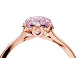 Rose gold Fancy Pink Radiant Cut Diamond Solitaire Ring with Flower Prong Setting and Classic Band_40