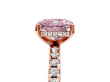 Rose gold Fancy Pink Radiant Cut Diamond Solitaire Ring with Pavé Band and Four-Prong Setting_69