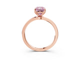 Rose gold Fancy Pink Radiant Cut Diamond Solitaire Ring with Thin Band and Prong Setting_15