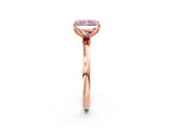 Rose gold Fancy Pink Radiant Cut Diamond Solitaire Ring with Thin Band and Prong Setting_26