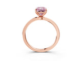 Rose gold Fancy Pink Radiant Cut Diamond Solitaire Ring with Thin Band and Prong Setting_27