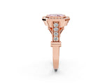 Rose gold Fancy Pink Radiant Cut Halo Diamond Split Shank Pave Ring_8