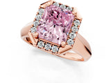 Rose gold Fancy Pink Radiant  Cut Halo Solitaire Engagement Ring with Square Band and Four-Prong Setting_67