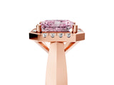 Rose gold Fancy Pink Radiant  Cut Halo Solitaire Engagement Ring with Square Band and Four-Prong Setting_71