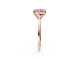 Rose gold Fancy Pink Radiant Cut Solitaire Diamond Ring with Six-Prong Setting and Classic Band_14