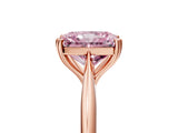Rose gold Fancy Pink Radiant Cut Solitaire Diamond Ring with Six-Prong Setting and Classic Band_17