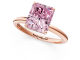 Rose gold Fancy Pink Radiant  Cut Solitaire Engagement Ring with Four-Prong Setting and Classic Band_21