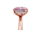 Rose gold Fancy Pink Radiant  Cut Solitaire Engagement Ring with Four-Prong Setting and Classic Band_25