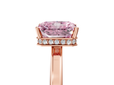 Rose gold Fancy Pink Radiant  Cut Solitaire Engagement Ring with Four-Prong Setting on a Classic Band_25