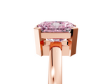 Rose gold Fancy Pink Radiant  Cut Solitaire Ring with Four-Prong Setting and Classic Band_34