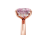 Rose gold Fancy Pink Radiant  Cut Solitaire Ring with Thin Band and Four-Prong Setting_21