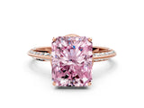 Rose gold Fancy Pink Radiant Cut Solitaire Split Shank Pave Diamond Engagement Ring with Four-Prong Setting_24
