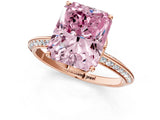 Rose gold Fancy Pink Radiant Cut Solitaire Split Shank Pave Diamond Engagement Ring with Four-Prong Setting_25