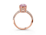 Rose gold Fancy Pink Radiant Cut Solitaire Split Shank Pave Diamond Engagement Ring with Four-Prong Setting_27