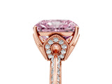 Rose gold Fancy Pink Radiant Cut Solitaire Split Shank Pave Diamond Engagement Ring with Four-Prong Setting_29