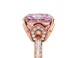 Rose gold Fancy Pink Radiant Cut Solitaire Split Shank Pave Diamond Engagement Ring with Four-Prong Setting_5
