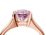 Rose gold Fancy Pink Radiant Cut Solitaire Tension Set Diamond Ring with Split Shank Band_4