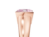 Rose gold Fancy Pink Radiant Cut Solitaire Tension Set Diamond Ring with Split Shank Band_5