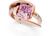 Rose gold Fancy Pink Radiant Cut Solitaire Tension-Set Diamond Split Shank Ring_1