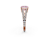 Rose gold Fancy Pink Radiant  Cut Split Shank Pave Diamond Engagement Ring with Four-Prong Setting_26