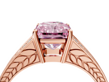 Rose gold Fancy Pink Radiant  Cut Split Shank Pave Diamond Ring with Four-Prong Setting_48