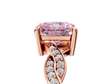 Rose gold Fancy Pink Radiant  Cut Twisted Pavé Band Solitaire Ring with Four-Prong Setting_60